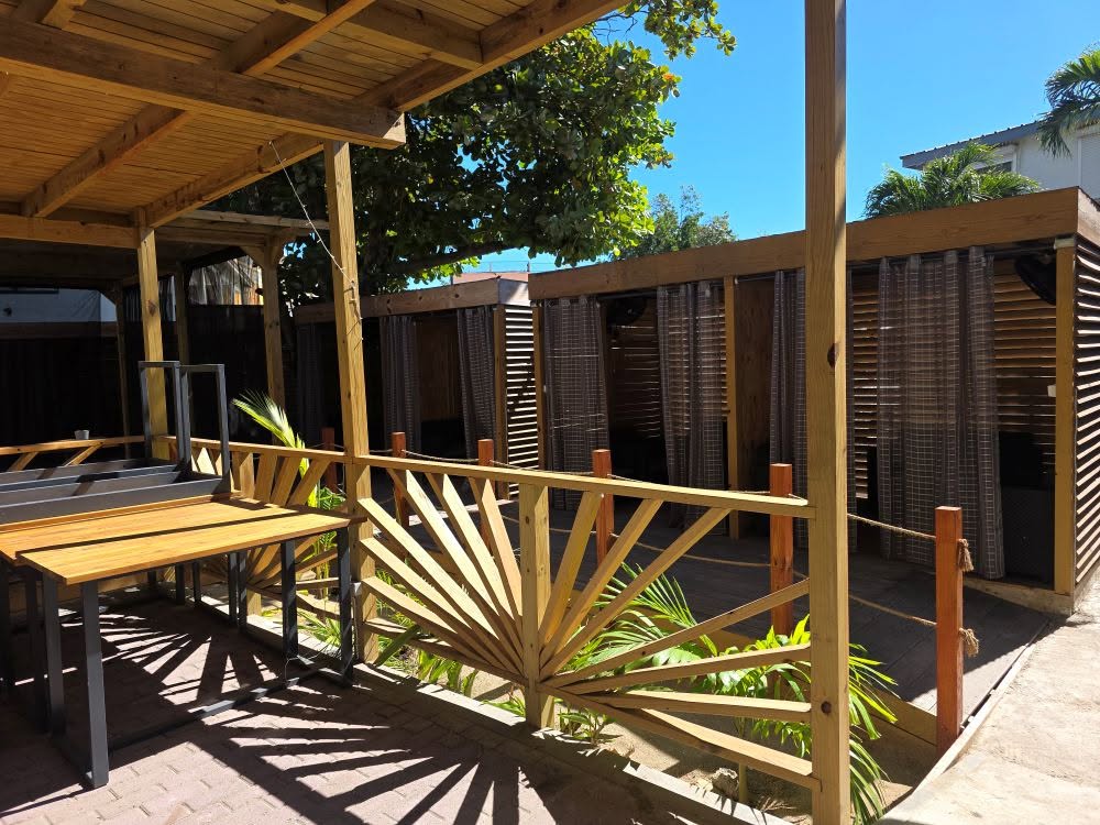 Wooden cabanas exterior